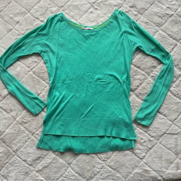 Victoria's Secret | Teal Long Sleeve Ribbed Cuff Sweater | Size Extra Small - Picture 2 of 10